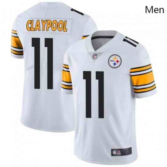 Men Nike Steelers 11 Chase Claypool White Vapor Limited Stitched NFL Jersey